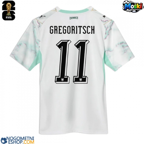 Moški Nogometni dresi Avstrija Michael Gregoritsch #11 Gostujoči SP 2026 Kratek Rokav